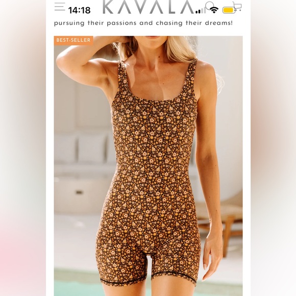 Kavala Tops - Kavala Collective Botanica Noir Paros Onesie